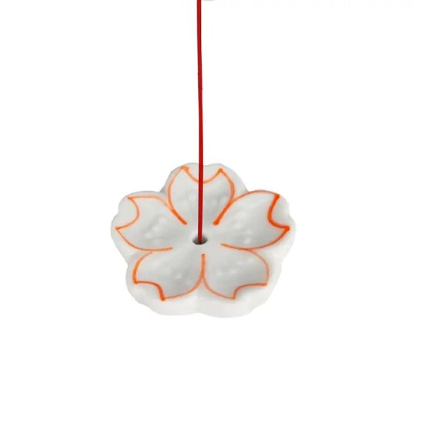Incense Burner - Sakura Cherry - White With Orange - hotRAGS.com