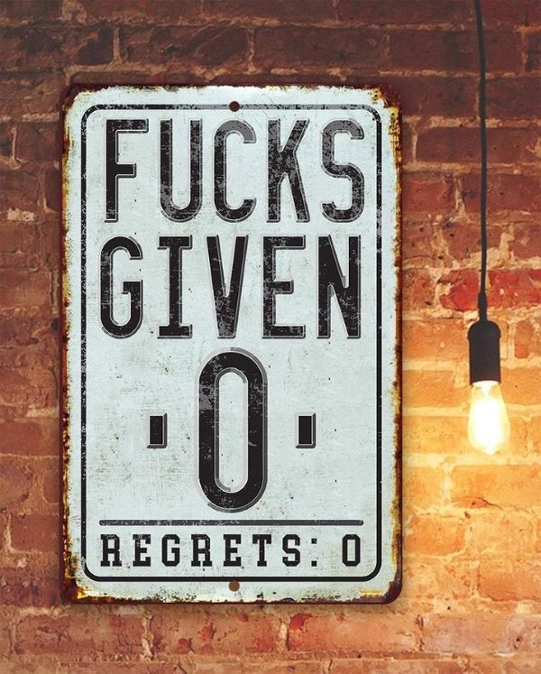 Sign - Metal Fucks Given 0 - hotRAGS.com