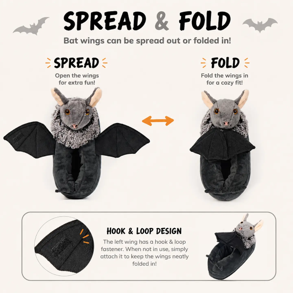 SLIPPER - BATS HUGS FLUFFY