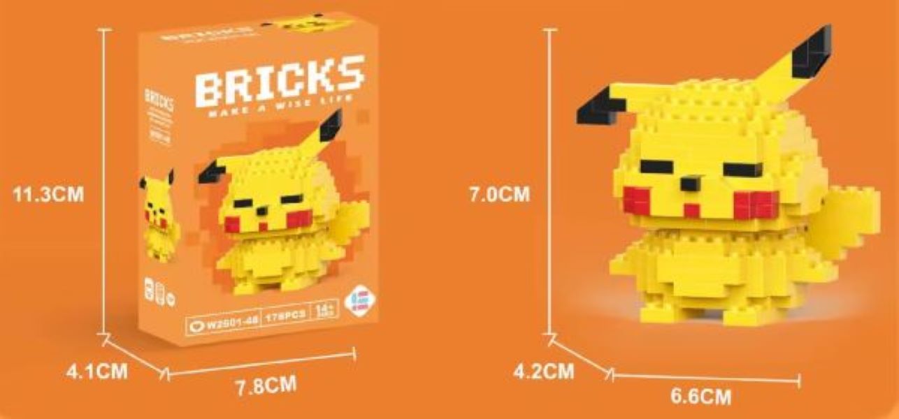 Toy - Bricks - Pikachu - hotRAGS.com