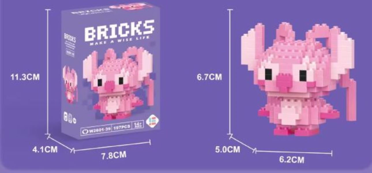 Toy - Bricks - Angel Lilo Stitch - hotRAGS.com
