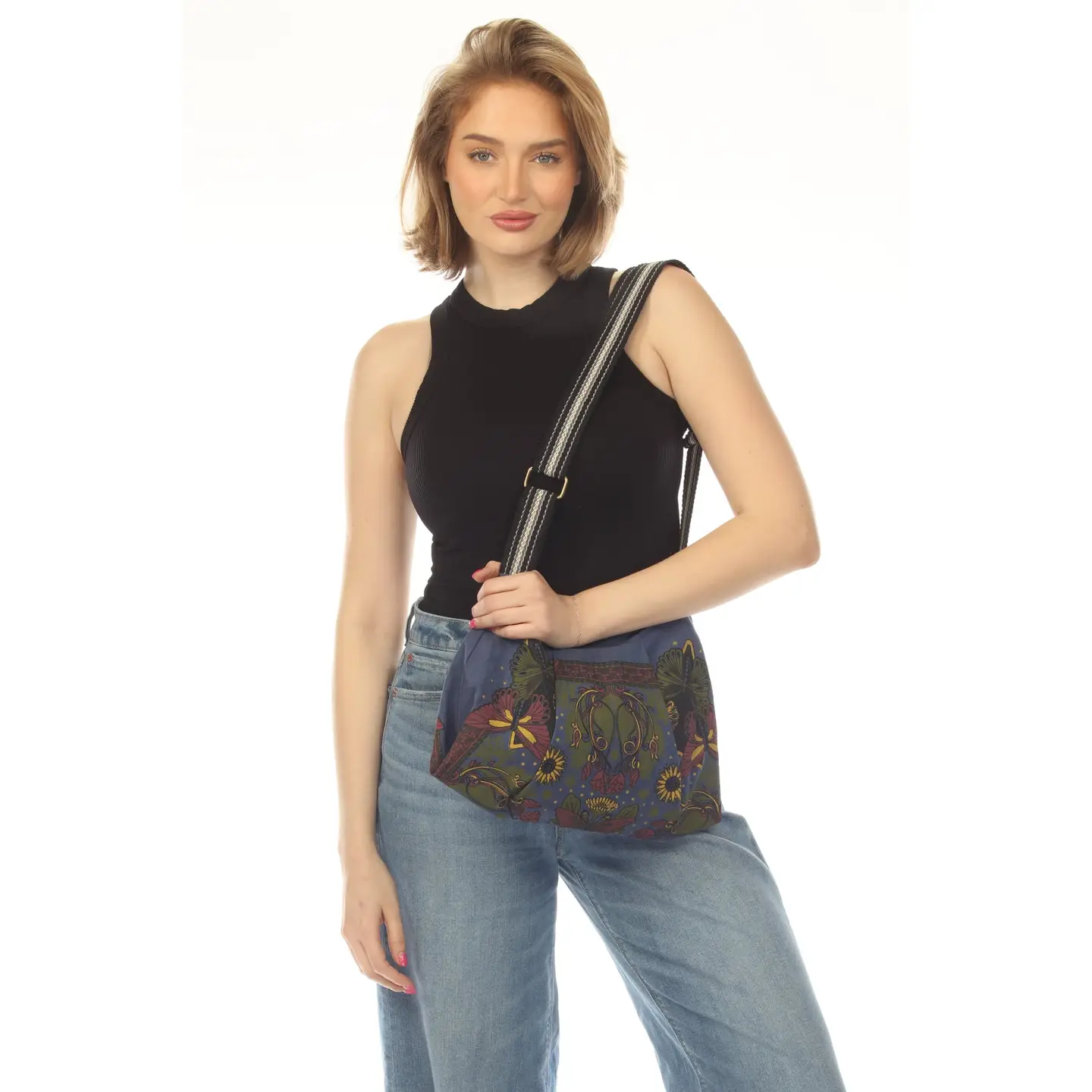 Bag - Butterfly Sunflower - Navy - hotRAGS.com