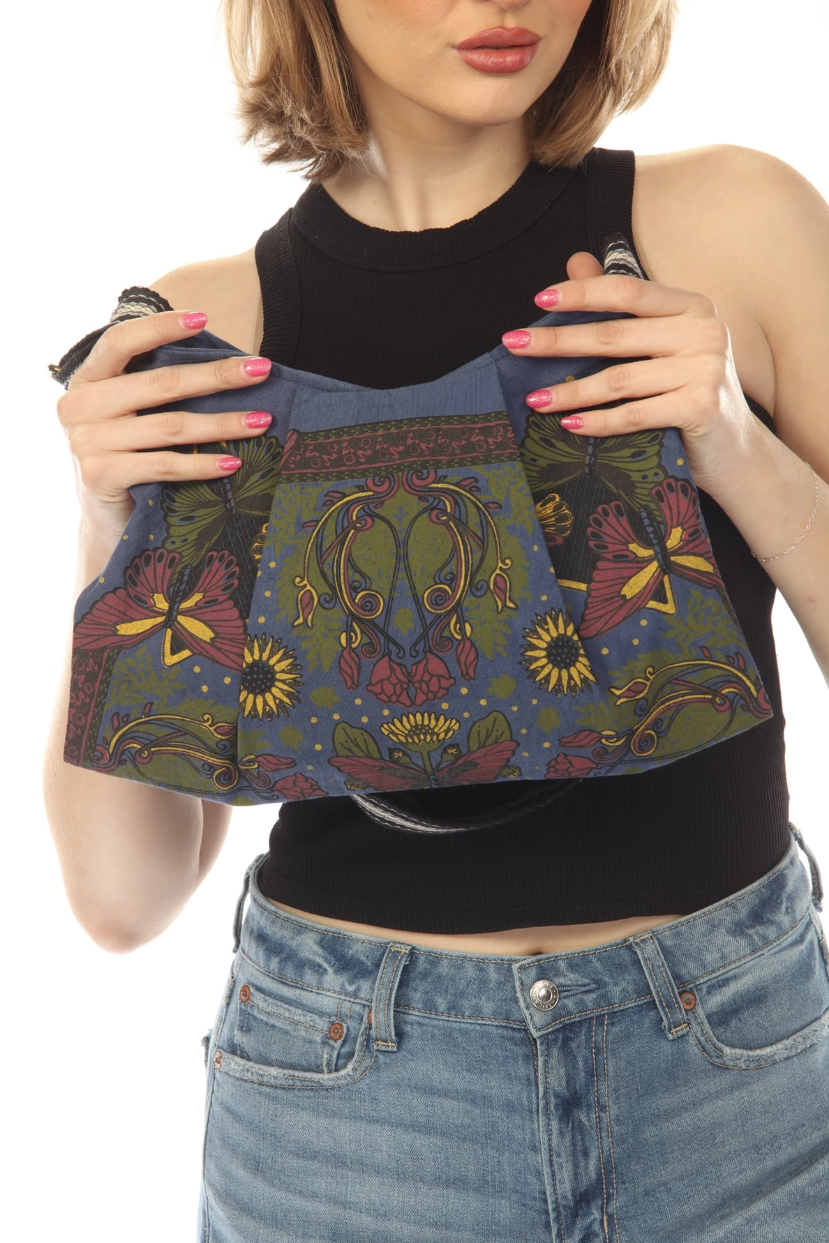 Bag - Butterfly Sunflower - Navy - hotRAGS.com