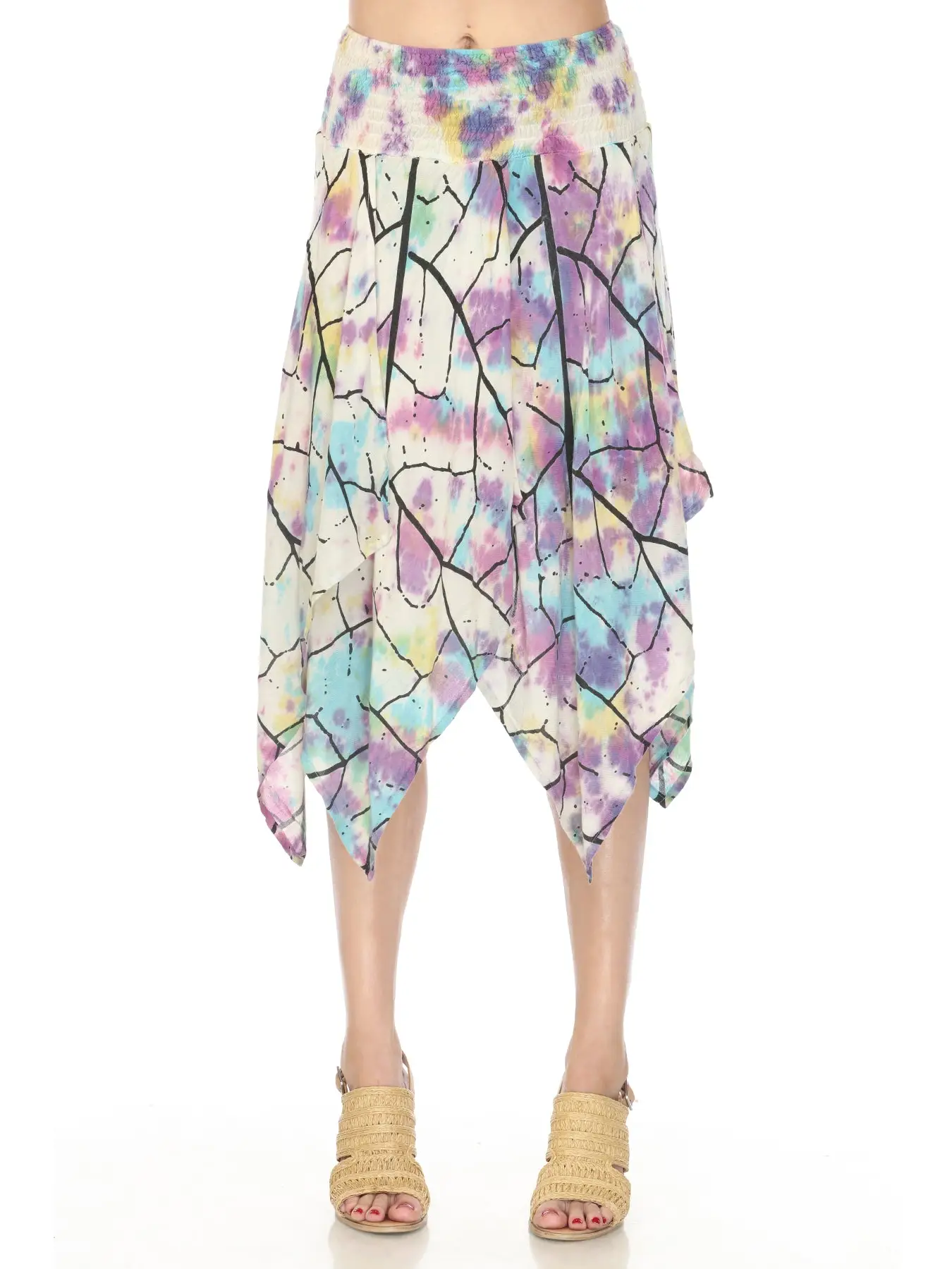 SKIRT - FAIRY Tie Dye  LEAF - Rainbow