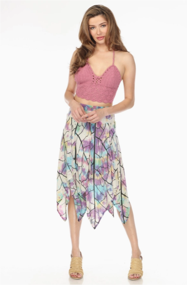 Skirt - Fairy Tie Dye  Leaf - Rainbow - hotRAGS.com
