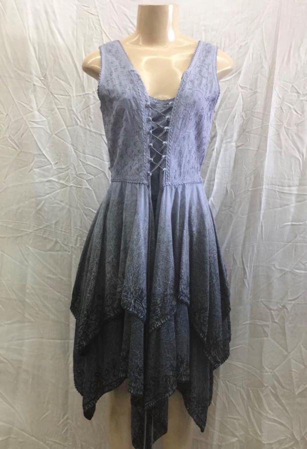 Dress - Midi Ombre Lace Up - Grey - hotRAGS.com