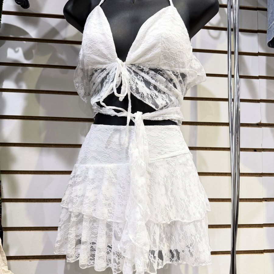 Skirt - Mini Lace - Ivory - hotRAGS.com