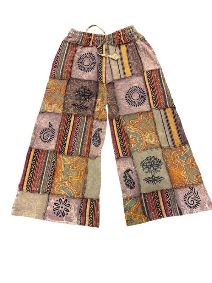 PANTS - HAREM WIDE LEG PATCHWORK - hotRAGS.com