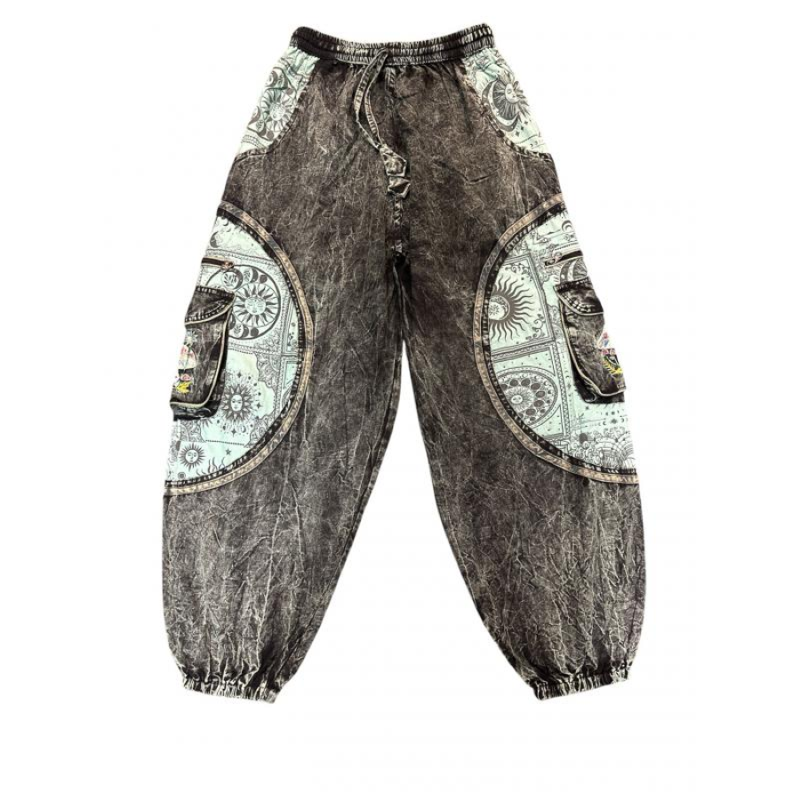 PANT - BLACK TEAL SUN MOON - hotRAGS.com