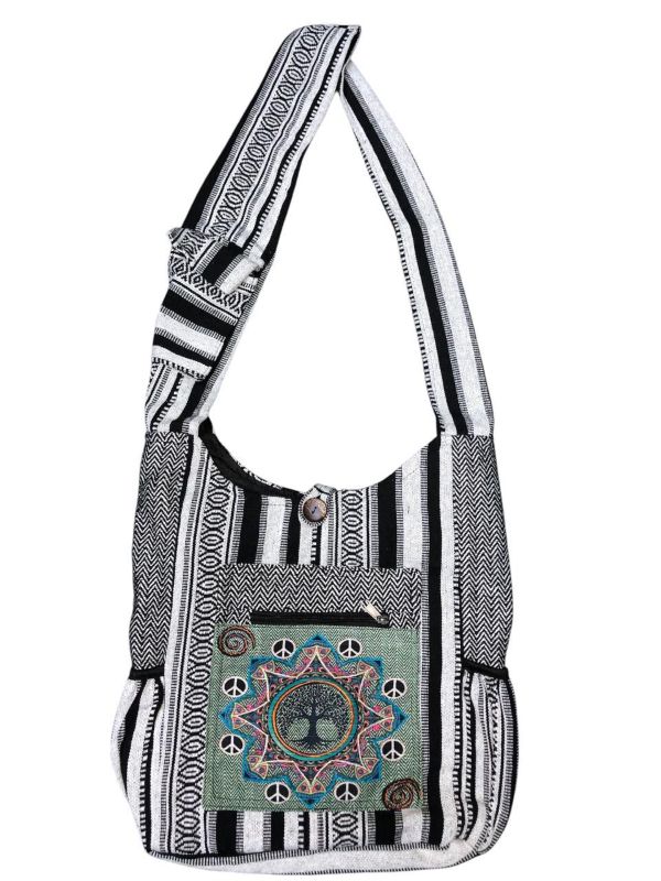 BAG - BLACK WHITE PEACE TREE - hotRAGS.com