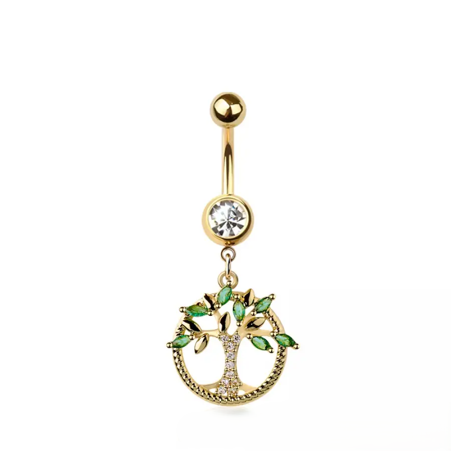 Belly Ring - Tree Of Life - Gold - hotRAGS.com
