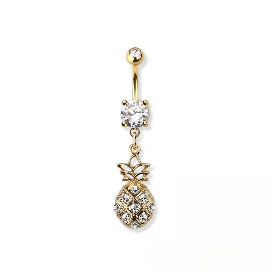 Belly Ring - Pineapple - Gold - hotRAGS.com