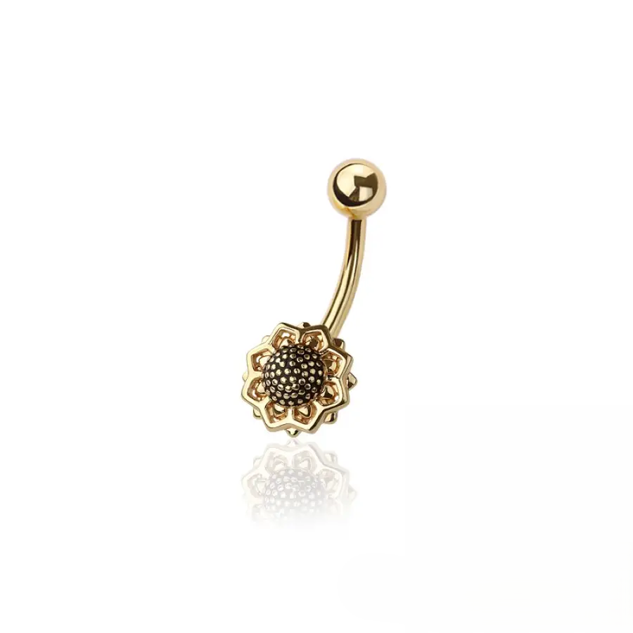 Belly Ring - Sunflower - Gold - hotRAGS.com