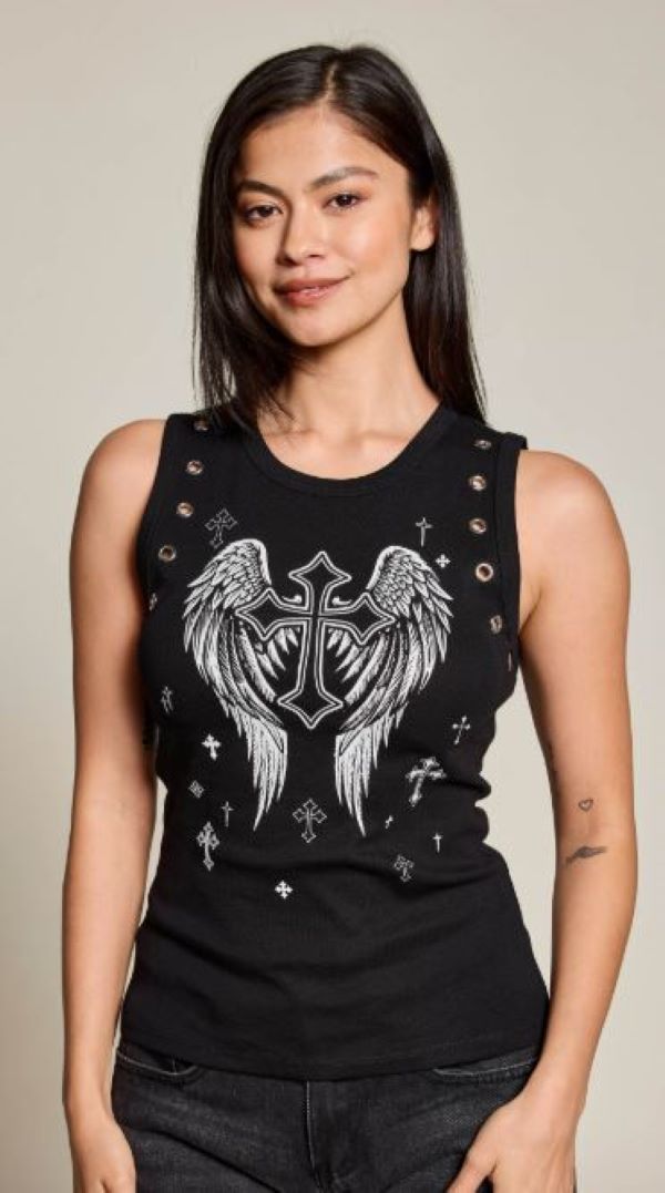 JR TANK Top - WINGS CROSS - hotRAGS.com