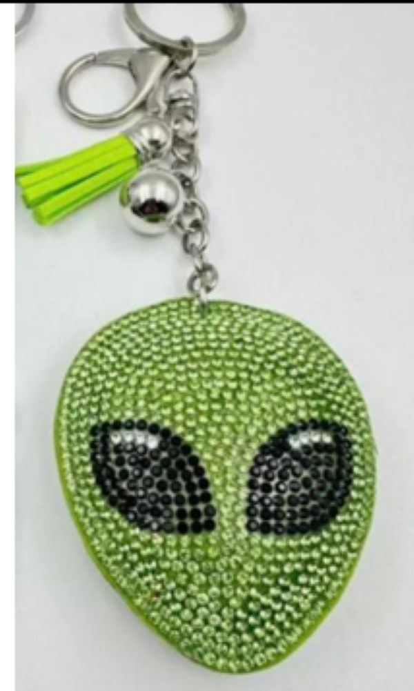 KEYCHAIN - ALIEN GREEN BLING
