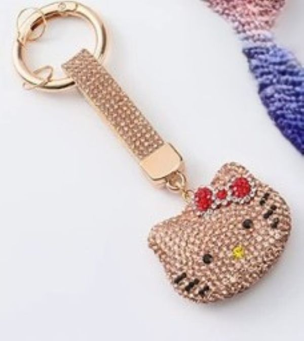 KEYCHAIN - HELLO KITTY - ROSE GOLD Bling - hotRAGS.com