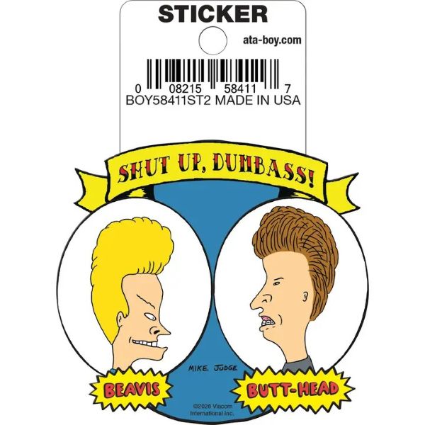 Sticker - Beavis Butt Head - Shut Up Dumb Ass - hotRAGS.com