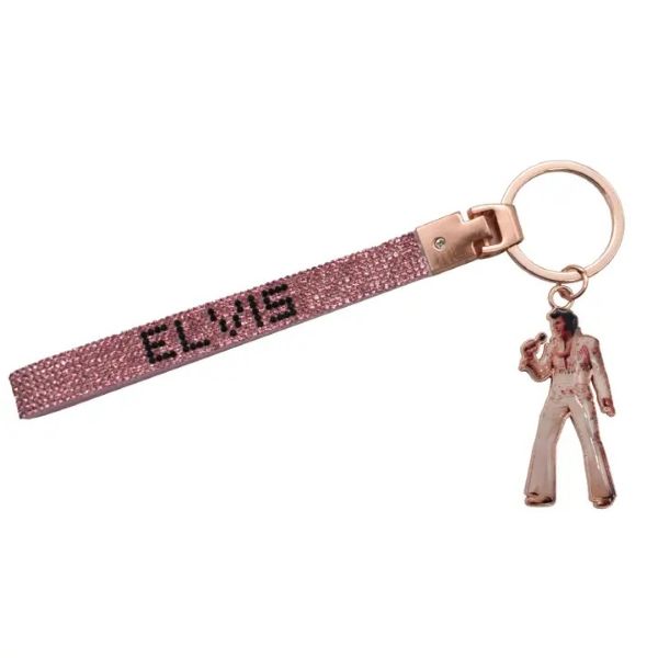 KEYCHAIN - ELVIS PINK BLING