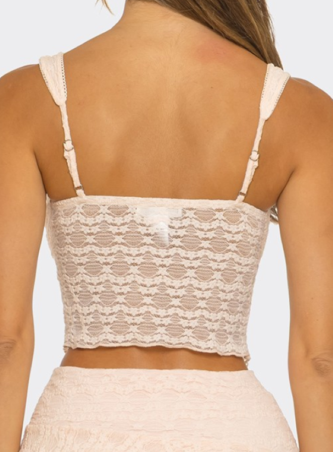 JR TANK LACE Top - IVORY