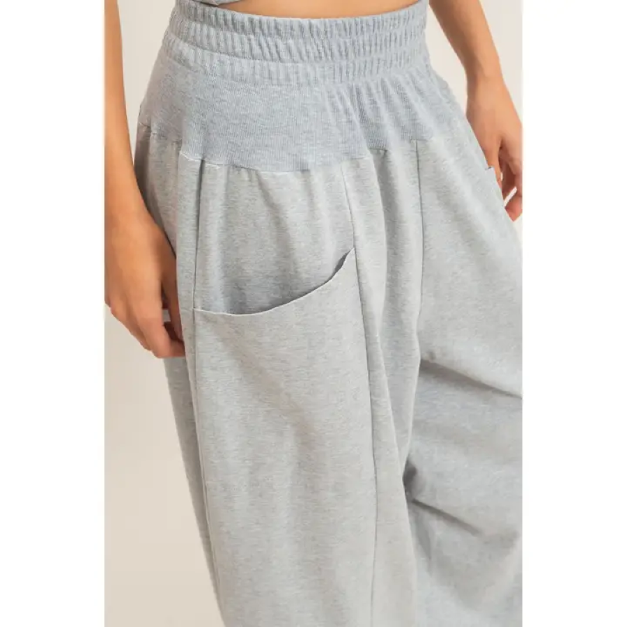 PANT - BAGGY SCRUNCH BOTTOM - Grey