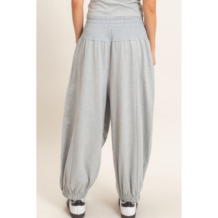 PANT - BAGGY SCRUNCH BOTTOM - Grey