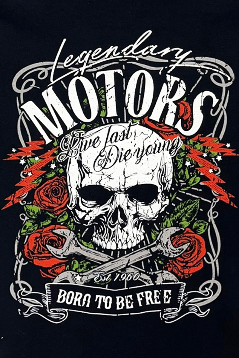 JR T-Shirt - SKULL LEGENDARY MOTORS