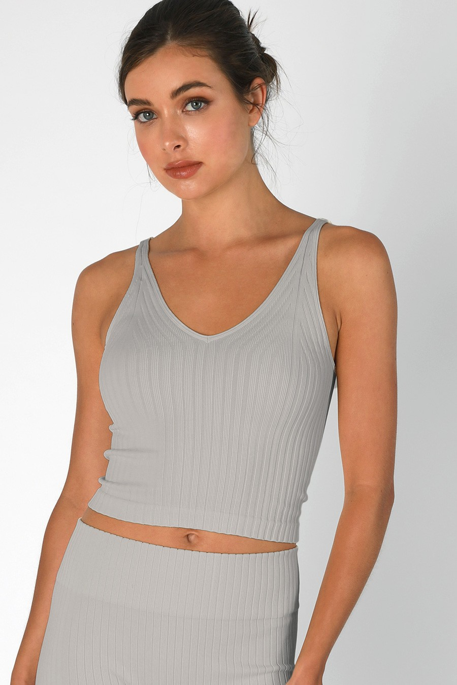 JR TANK TOP - WIDE RIBBED - GREY