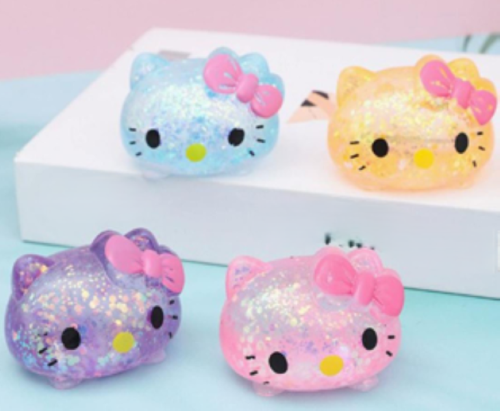 TOY - SQUISHY HELLO KITTY HEAD Glitter