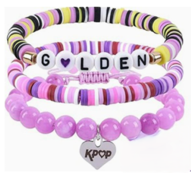 BRACELET - KPOP PURPLE -  3 PCS