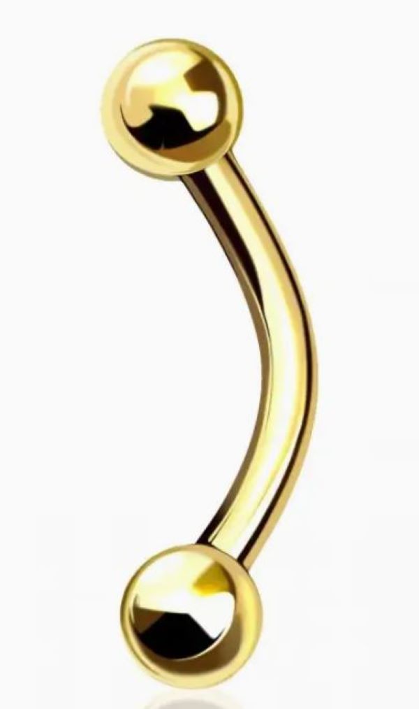 EYEBROW - 16G GOLD