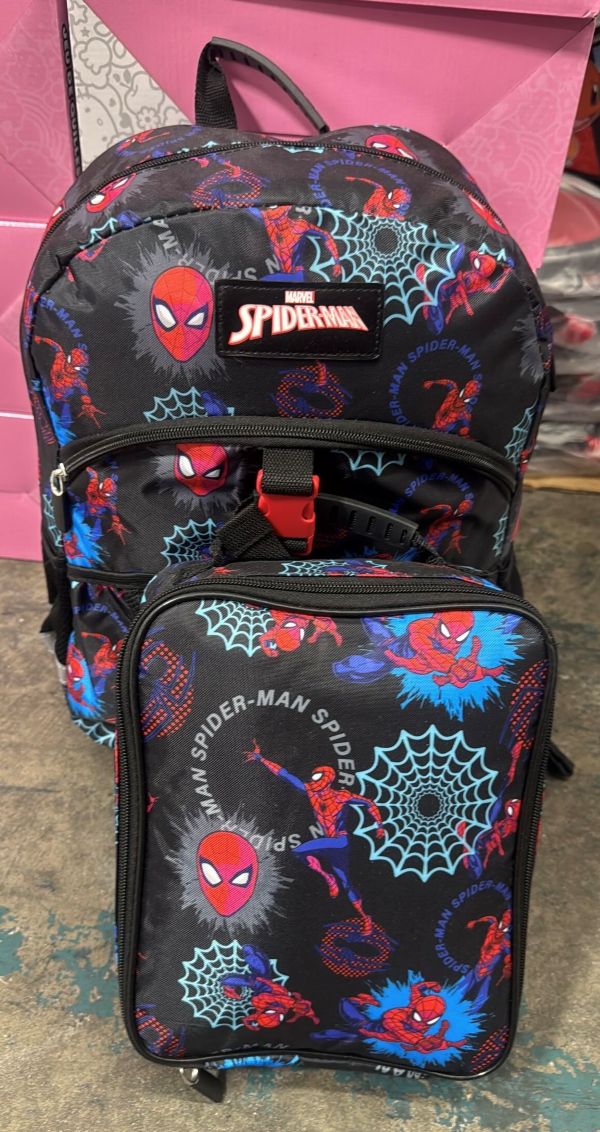 BACKPACK - SPIDERMAN WITH Lunchbox