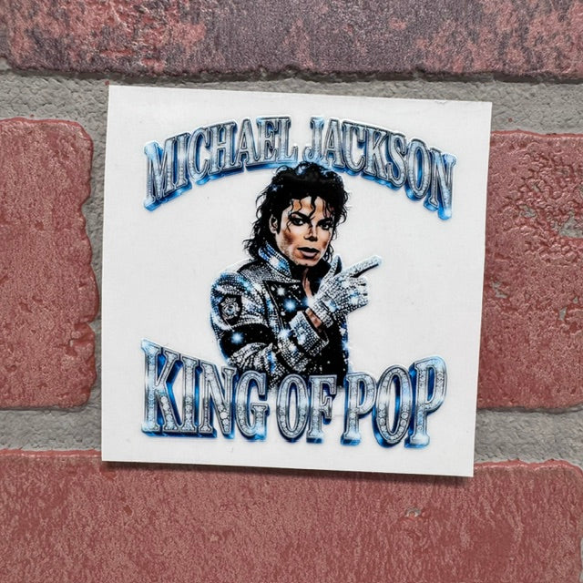 STICKER - MJ KING OF POP - SILVER
