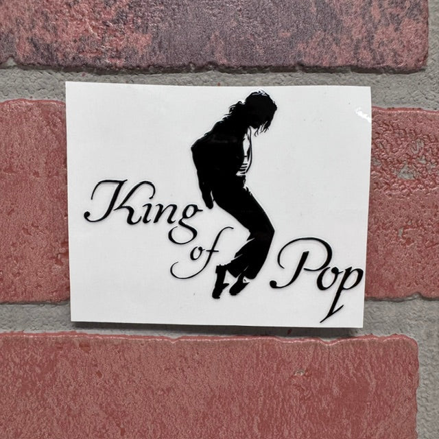 STICKER - MJ KING OF POP - BLACK