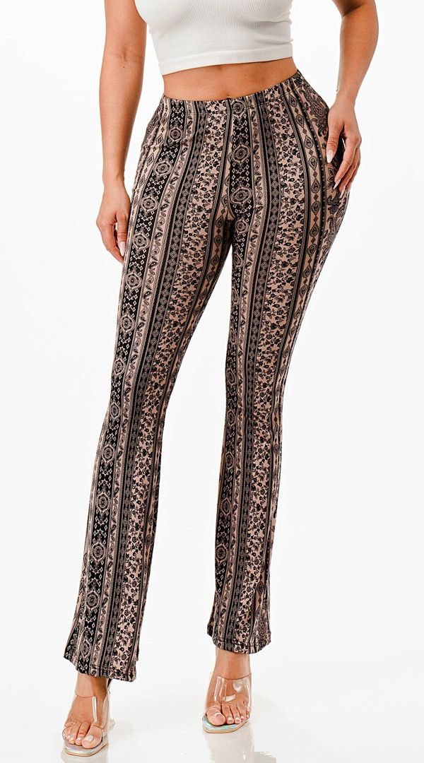PALAZZO PANT - FLAIR - Taupe Black