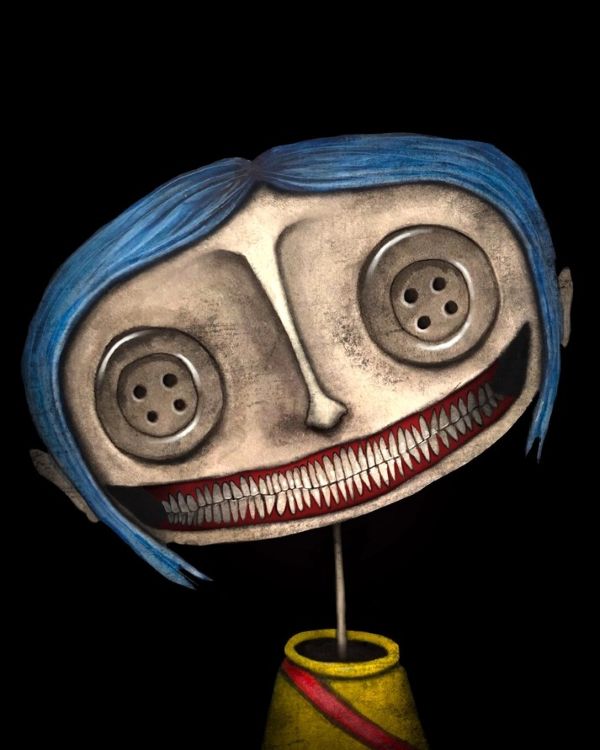 WALL ART - CORALINE BUTTON EYES