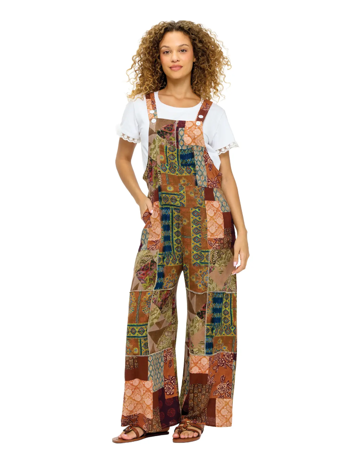 OVERALLS - PATCHWORK EARTHY