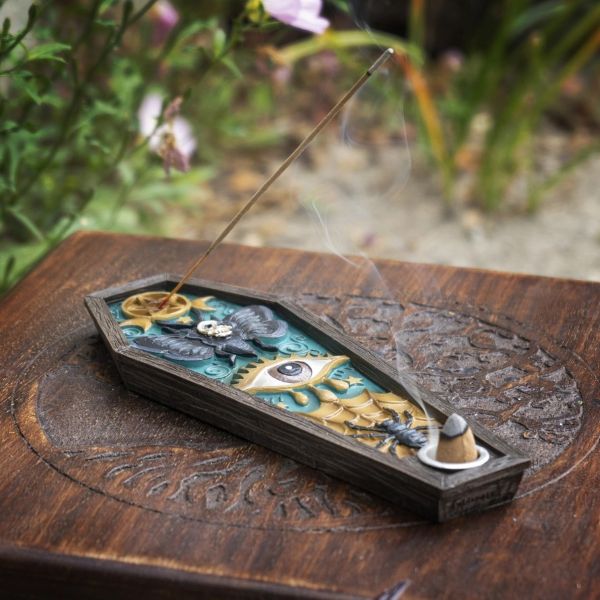 INCENSE BURNER - GOTHIC COFFIN