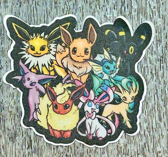 STICKER - ALL EVEES POKEMON 3"