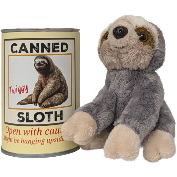 PLUSH - CANNED SLOTH TWIGGIE