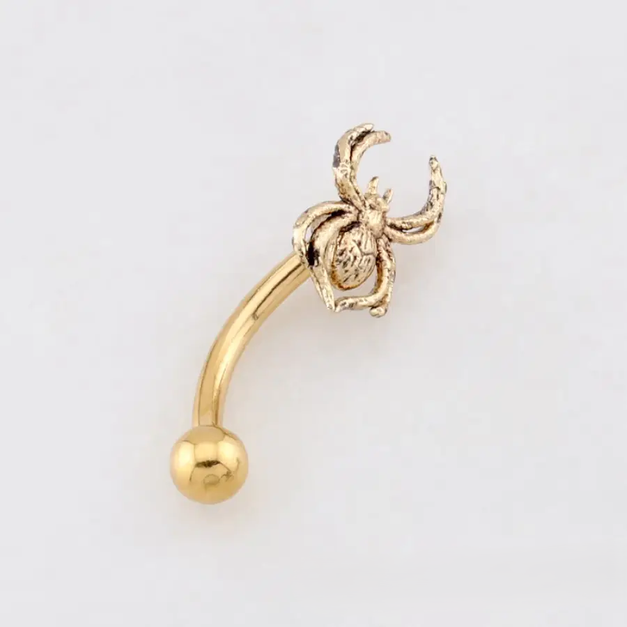 EYEBROW - 16G SPIDER - GOLD