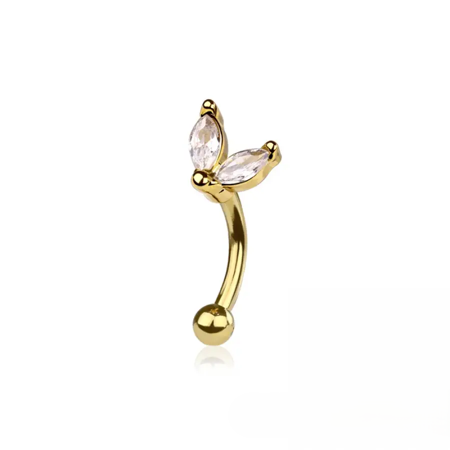 EYEBROW - 16G MARQUISE - Gold