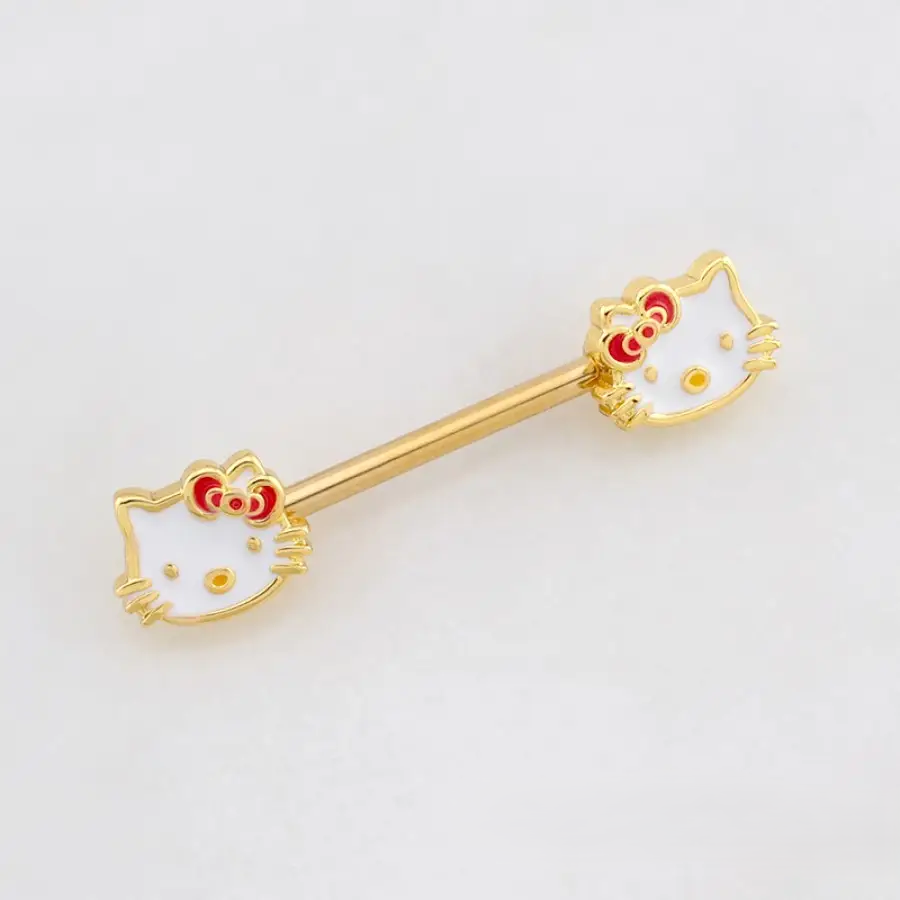 NIPPLE - 14G HELLO KITTY - GOLD