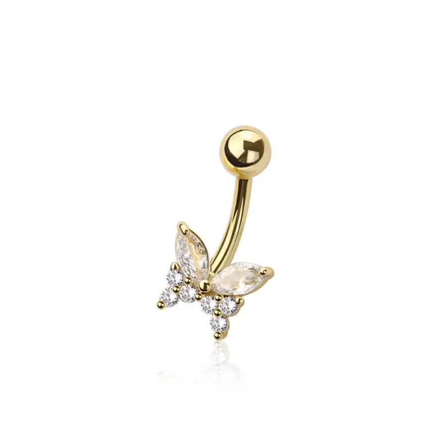 BELLY RING - BUTTERFLY - GOLD