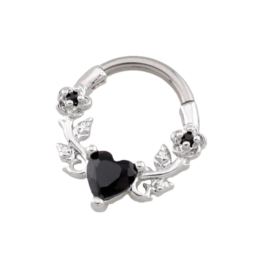 SEPTUM - 16G GOTHIC ROSE Thorn - Silver