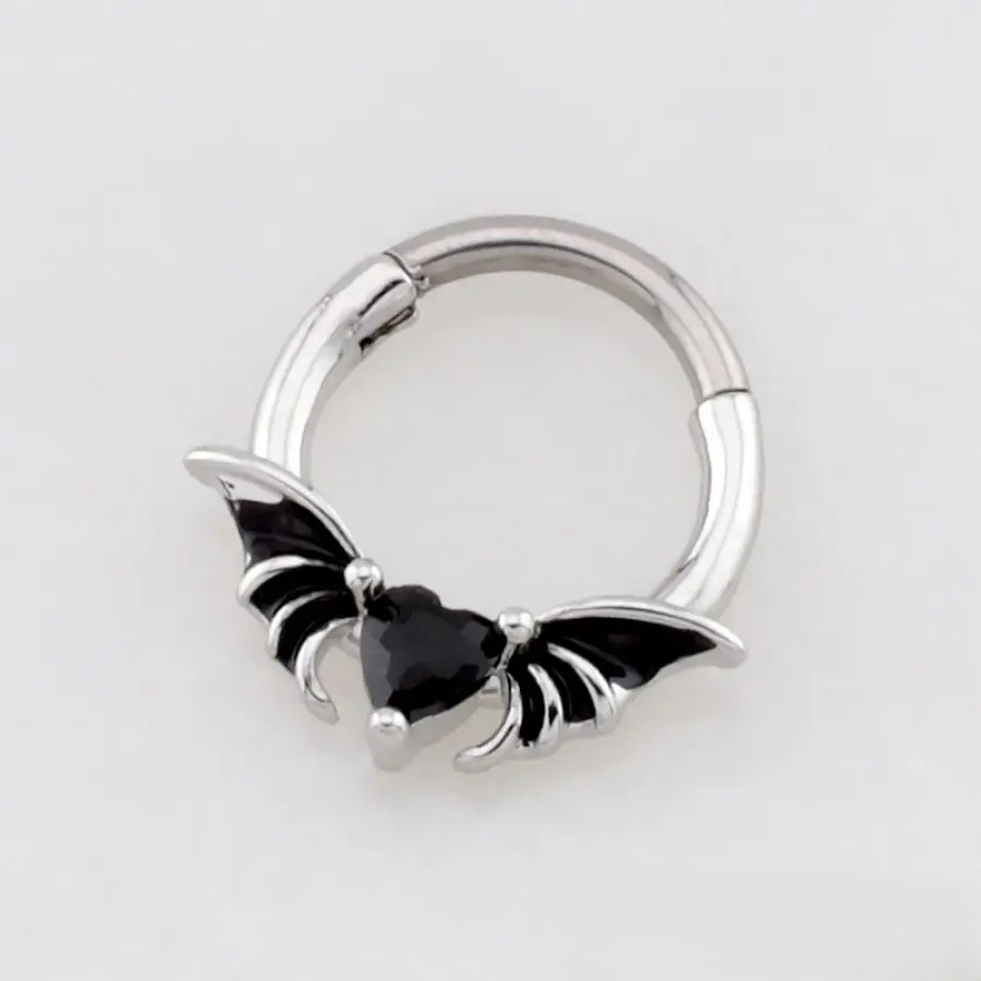 SEPTUM - 16G GOTHIC BAT WING - Silver