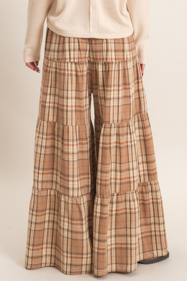 PANTS - FLANNEL WIDE LEG - Mocha
