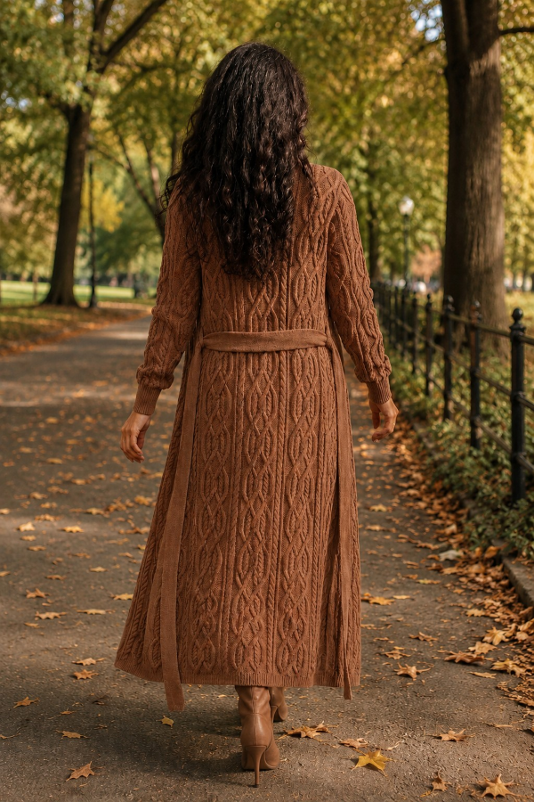 CARDIGAN - MINERAL WASH - Mocha