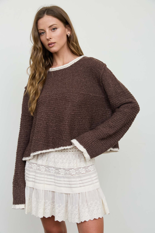 JR SWEATER - Brown