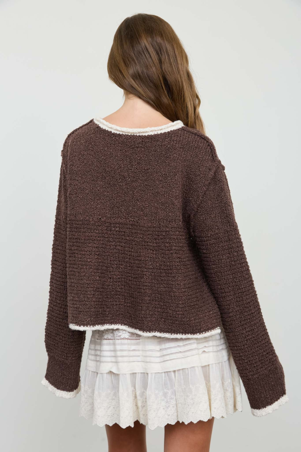 JR SWEATER - Brown
