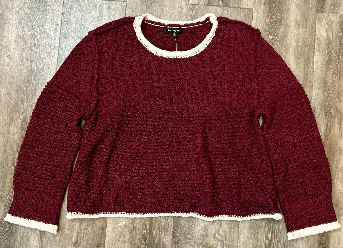 Jr Sweater - Contrast Trim Knit